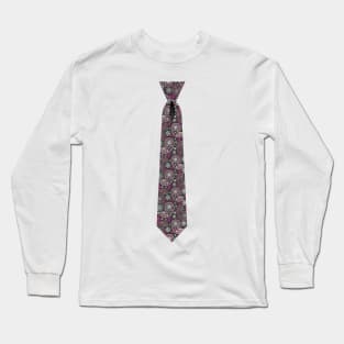 Silver Paisley Tie Long Sleeve T-Shirt